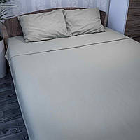 Комплект постельного белья Евро 200х220 Поплин GM Textile 120 г/м2 Хлопок (Светло-серый) 2 х 70х70