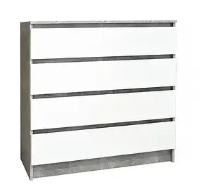 Комод 4Ш індастріал/білий в спальню,вітальню,дитячу Світ Меблів