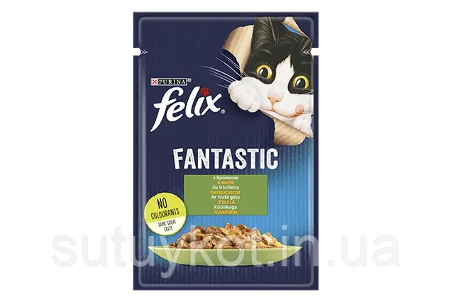 Purina Felix Fantastic (Феликс Фантастик) консервований корм для котів з кроликом у желе, 85 гр., фото 1