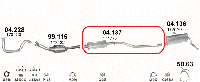 Резонатор Ситроен Берлинго 1.1 1996 - 2001 гг Полмостров