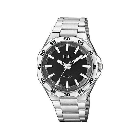 Годинник наручний Q&Q QZ82J212Y Silver-Black, фото 1