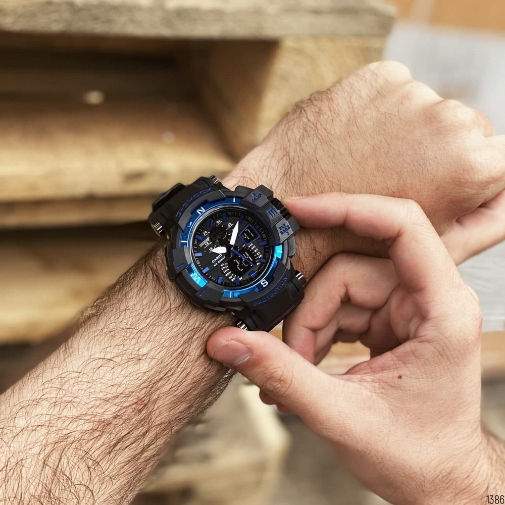 Часы наручные Casio G-Shock GW-A1100 Black-Blue - фото 6 - id-p1634766297