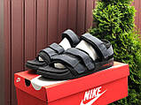 Чоловічі сандалії Adidas Adilette Sandals літаючі стильні сірі з чорним, фото 6