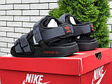 Чоловічі сандалії Adidas Adilette Sandals літаючі стильні сірі з чорним, фото 7