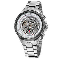 Часы наручные Winner 8067 Silver-Black-White Red Cristal