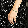Браслет Xuping Діаманти Мерилін 41277 ширина 3 мм зелені фіаніти позолота РО довжина 17+2, фото 4