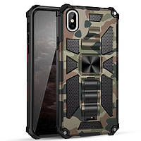 Чехол Military Shield для Iphone X бампер противоударный с подставкой Khaki