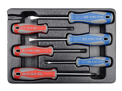 Набір викруток 6 предметів (шліц-3 шт., профіліпс-3шт) KINGTONY 9-31106MR