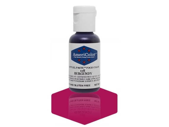 Барвник гелевий Americolor Бордовий (Burgundy), фото 1