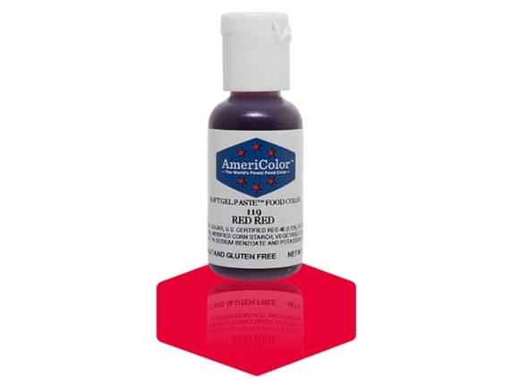 Барвник гелевий Americolor Червоний-Червоний (Red red), фото 1