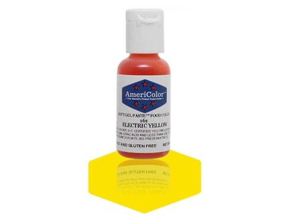 Барвник гелевий Americolor Електричний Жовтий (Electric yellow), фото 1