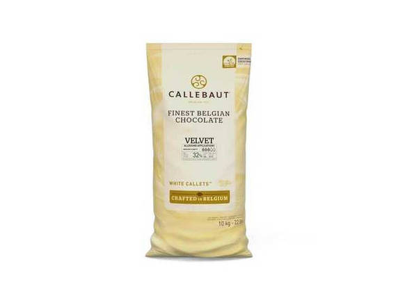 Бельгійський Білий шоколад Barry Callebaut Velvet 10 кг, 33,1% какао, фото 1