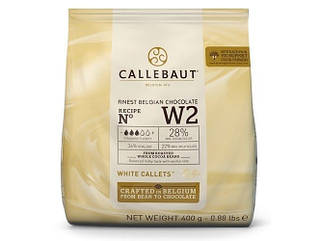 Бельгійський Білий шоколад Barry Callebaut W2 28% какао 400 г
