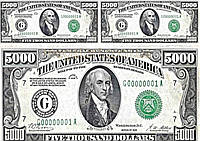 Вафельная картинка деньги "Доллары 2"