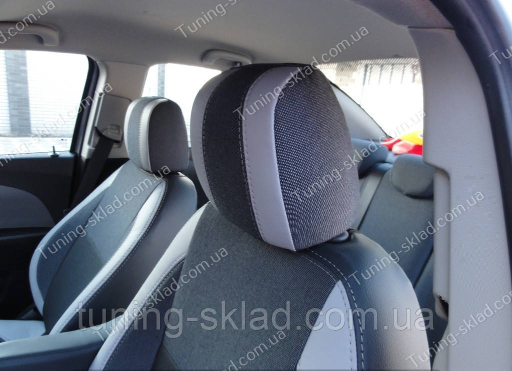 Чехлы на сиденья Шевроле Авео Т300 (чехлы из экокожи Chevrolet Aveo Т300 стиль Premium) - фото 8 - id-p31544369