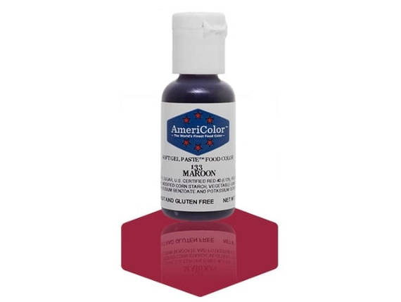 Барвник гелевий Americolor Темно - бордовий (Maroon), фото 1