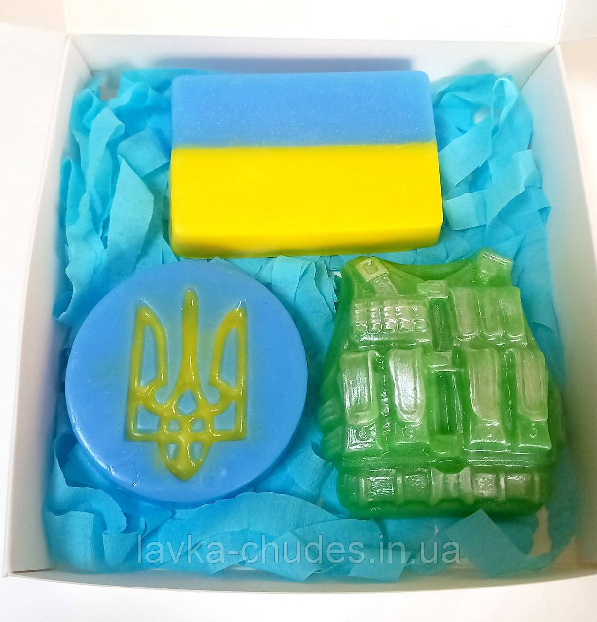 Набір мила ручної роботи. Прапор, герб, броніжелет, фото 1