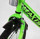 Двоколісний велосипед Corso MAXIS-16244 діаметр коліс 16", обладнаний страхувальними колесами, ручне гальмо, фото 6