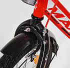 Двоколісний велосипед Corso MAXIS-16904 діаметр коліс 16", обладнаний страхувальними колесами, ручне гальмо, фото 4