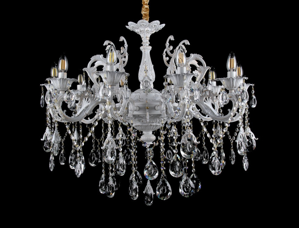 Сучасна люстра в класичному виконанні L556/10 (WT+GD), фото 1