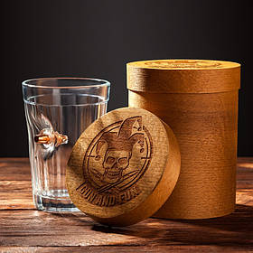 Gun And Fun стакан гранований з кулею