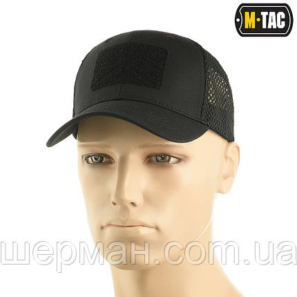M-Tac бейсболка з липучкою та сіткою Flex ріп-стоп Black L/XL, фото 1