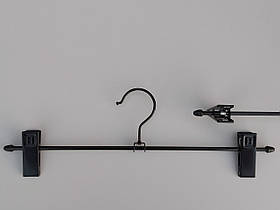 Плічка вішалки тремпеля для штанів і спідниць металеві глянцеві, довжина 31,5 см