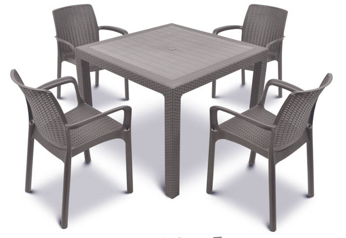 Купить Набор пластиковой мебели MELODY QUARTET Стол + 4 стула, цена ...