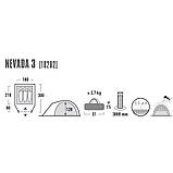 Намет тримісний High Peak Nevada 3 Dark Grey/Red Special Offer, фото 7