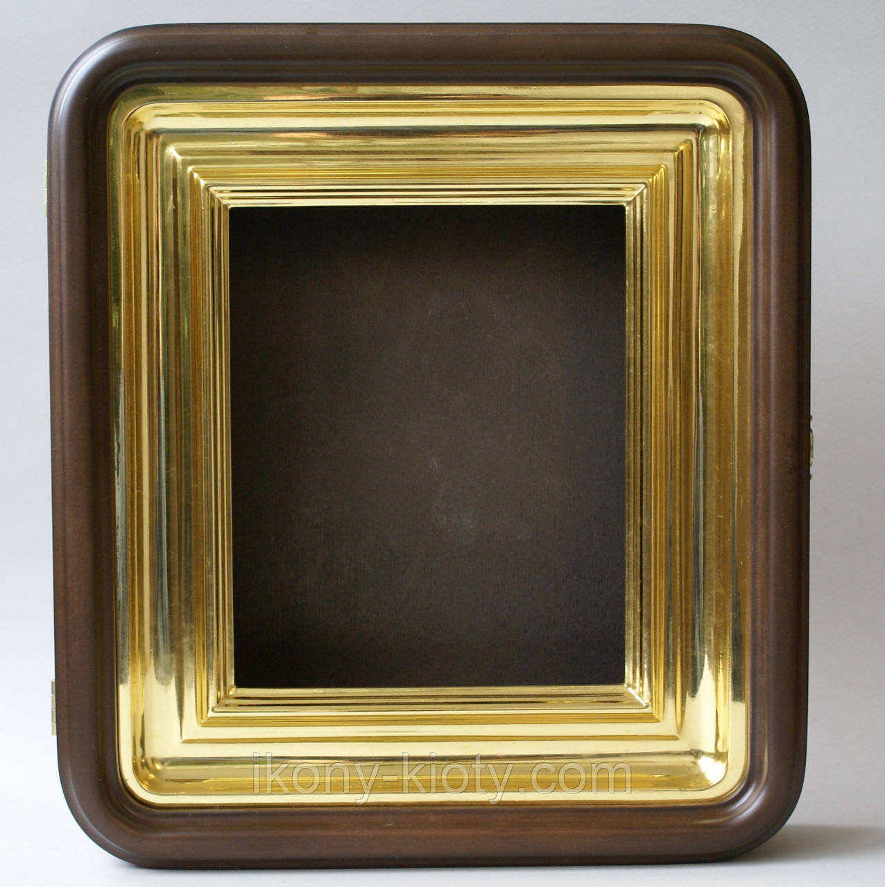 Кіот рівний з закругленими кутами і позолоченій внутрішньою рамою., фото 1
