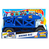 Hot Wheels Машинка Хот вілс Монстро-транспортер Носоріг Monster trucks Rhino Rig Vehicle Mattel HFB13, фото 6