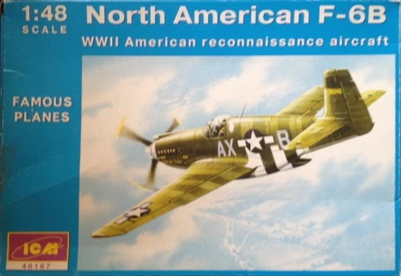 Пластикова модель 1/48 ICM 48167 американський винищувач North American F-6B WWII Reconnaissance Aircraft, фото 1