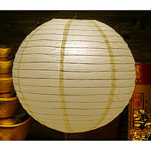 Ліхтар паперова куля світло-жовтий (d = 39 см)