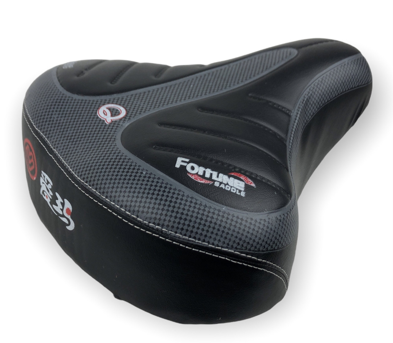 Сідло дорожнє Baisike 270*190 мм чорне-квіти, пружина СТ, N663-A, фото 1