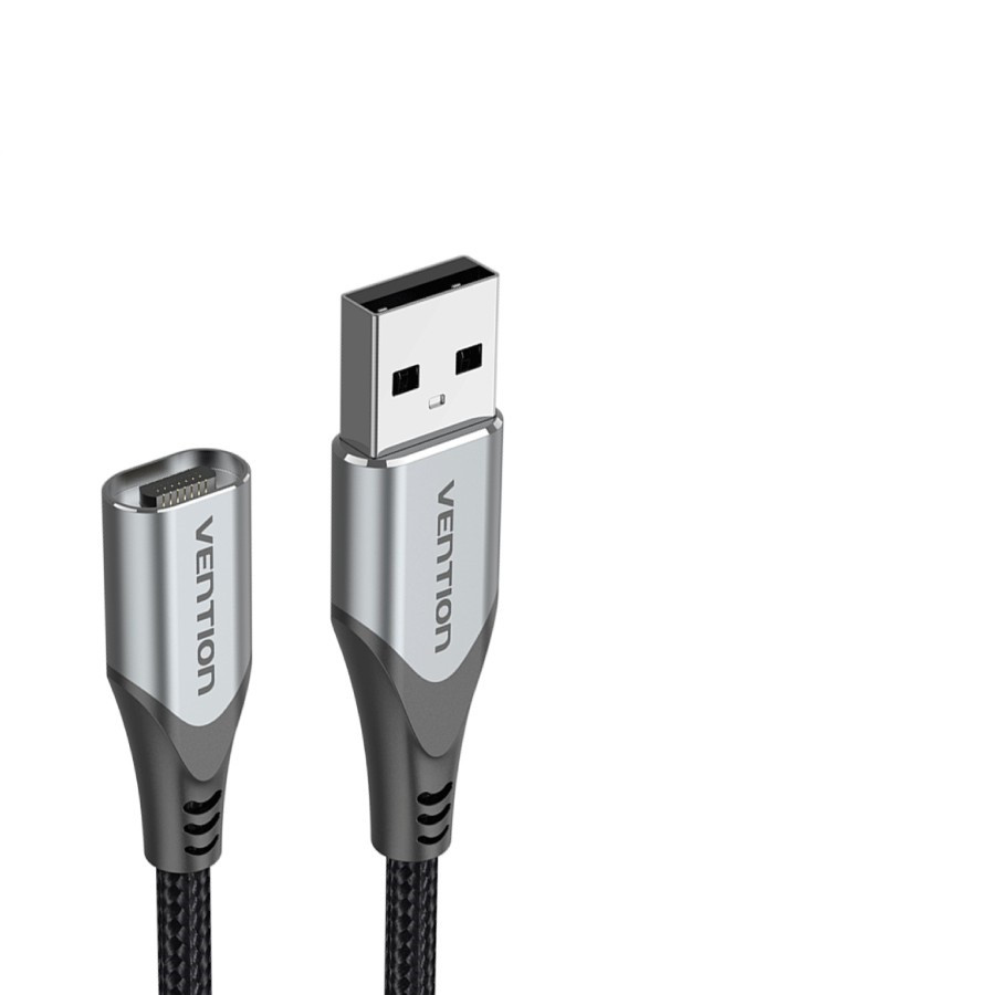 Магнітний зарядний кабель Vention USB 2.0 без конектора 1 м Black (CQSHF)