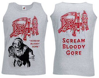 Майка DEATH Scream Bloody Gore меланжева, фото 1