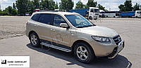 Пороги боковые труба с листом Hyundai Santa Fee (2006-2012) D51