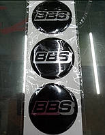 Силиконовые 3D наклейки на диски и колпаки BBS диаметры 50, 55, 60, 65, 70, 75 и 90 мм