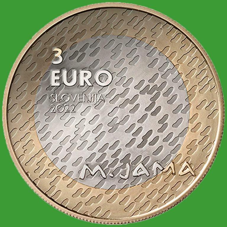 Словенія 3 євро 2022 р. 150-річчя художника імпресіоніста Матія Ями. UNC