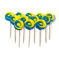 Безе на паличці жовто-блакитне 1 шт.