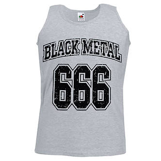 Майка BLACK METAL 666 меланжева, фото 3