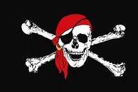 Пиратский флаг "Весёлый Роджер" - 30х45 см