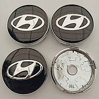 Колпачки в диски Hyundai 56-60 мм черные
