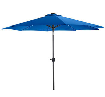 Парасолька торгова, парасолька садова, парасолька з ручкою для підіймання 2,7 м, колір: синій