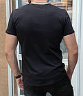 Чоловіча базова футболка прилегла бавовняна однотонна, фото 8