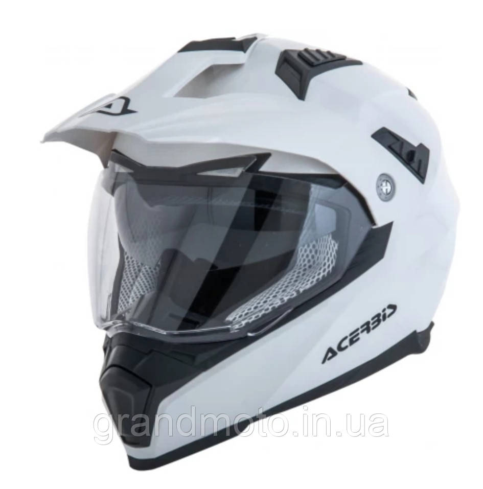 Шолом для мотоцикла Acerbis flip FS-606 white ендуро, квадроцикл. Розмір XS, фото 1