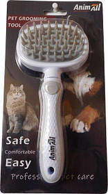 Силіконовий гребінець для котів і собак AnimAll MG9705 Сірий