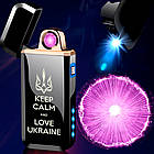Запальничка usb електронна Keep Calm and Love Ukraine, фото 2