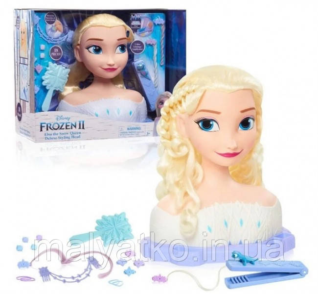 Голова манекен для зачісок принцеса Ельза Deluxe Frozen Styling Head Elsa, фото 1