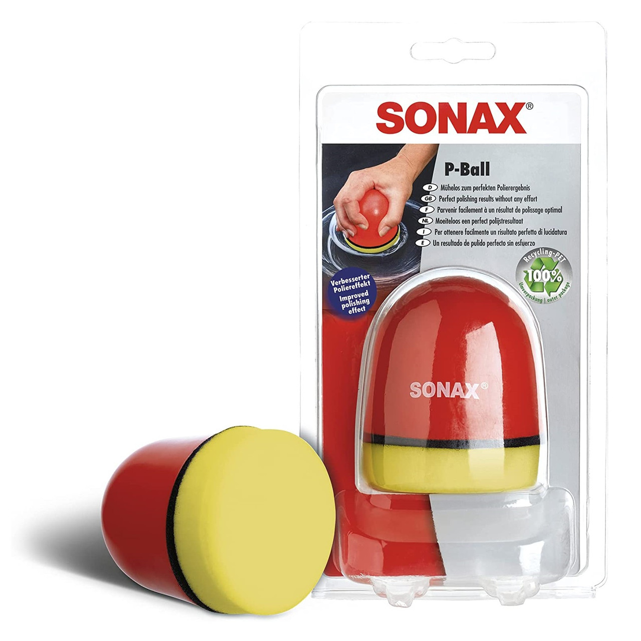 Аплікатор з губкою для нанесення поліролей і восків SONAX P-Ball (417341)
